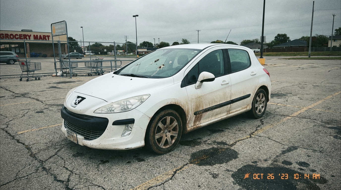 Demo car before AI background enhancement